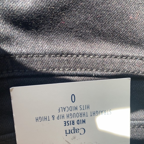 croft & barrow midrise cuffed black jean Capri size 0 - Picture 6 of 16